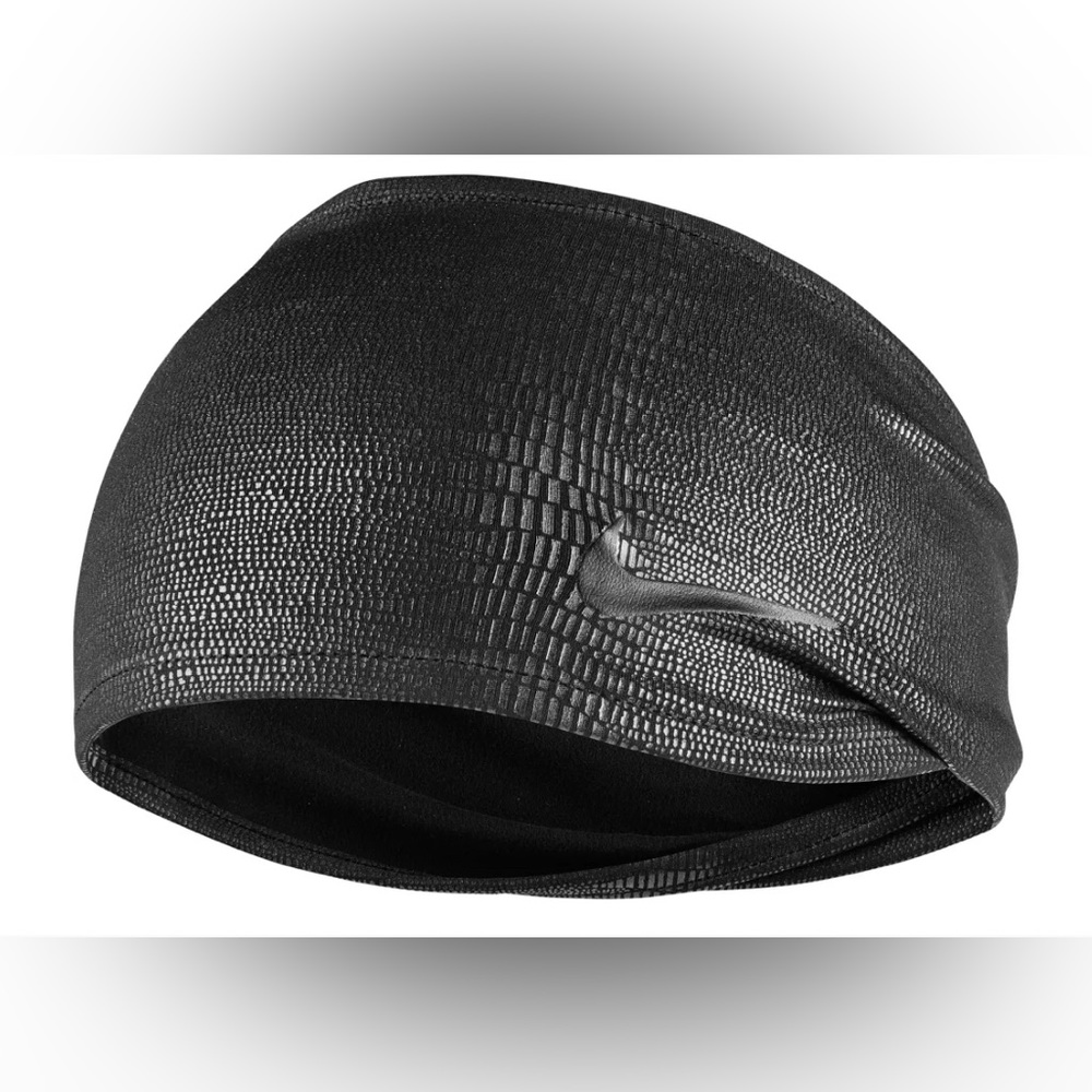 NWT Nike Faux Leather Wide Headband Black